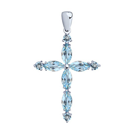 Крест декоративный 92030750 серебро
