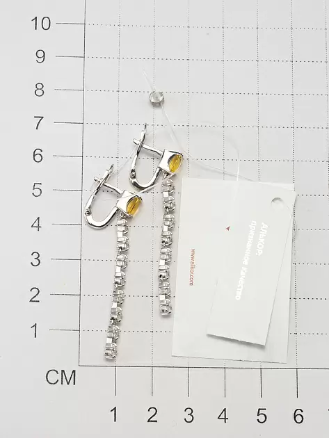 Серьги подвесные 02-3499.00ЦТ-00 серебро_1
