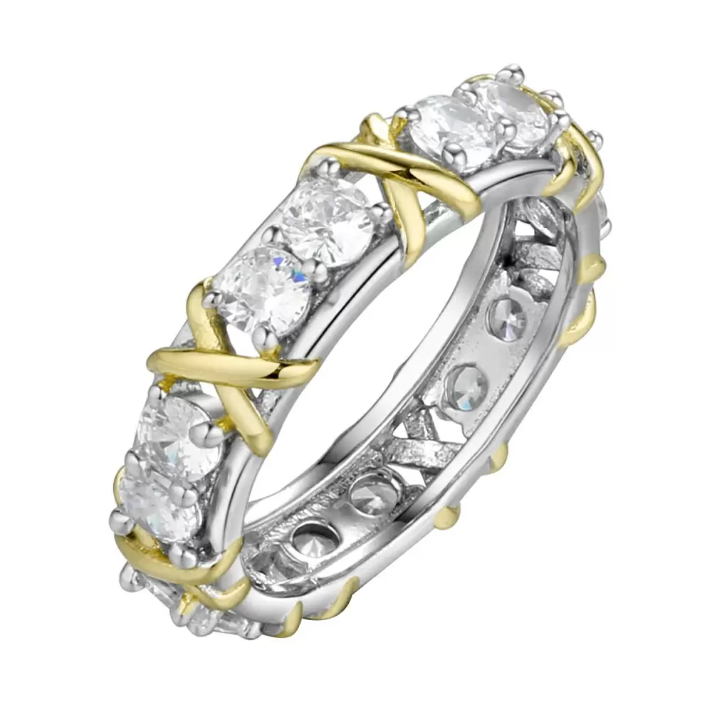 Кольцо 0120911114gp-mix серебро Тиффани Х