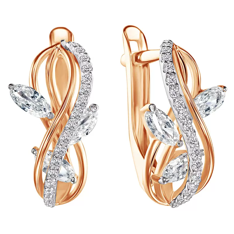Серьги СргЛ13.бцФ.з585 золото