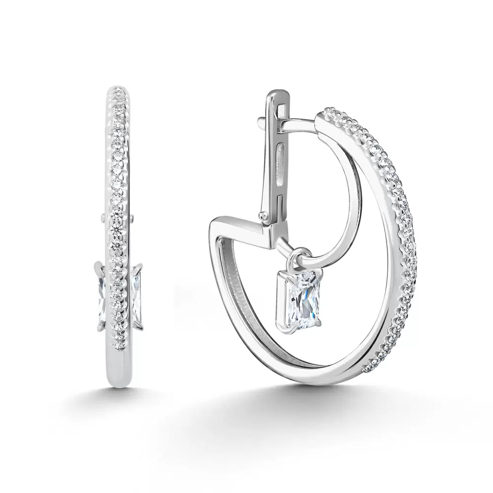 Серьги конго 02-5619.00КЦ-00 серебро