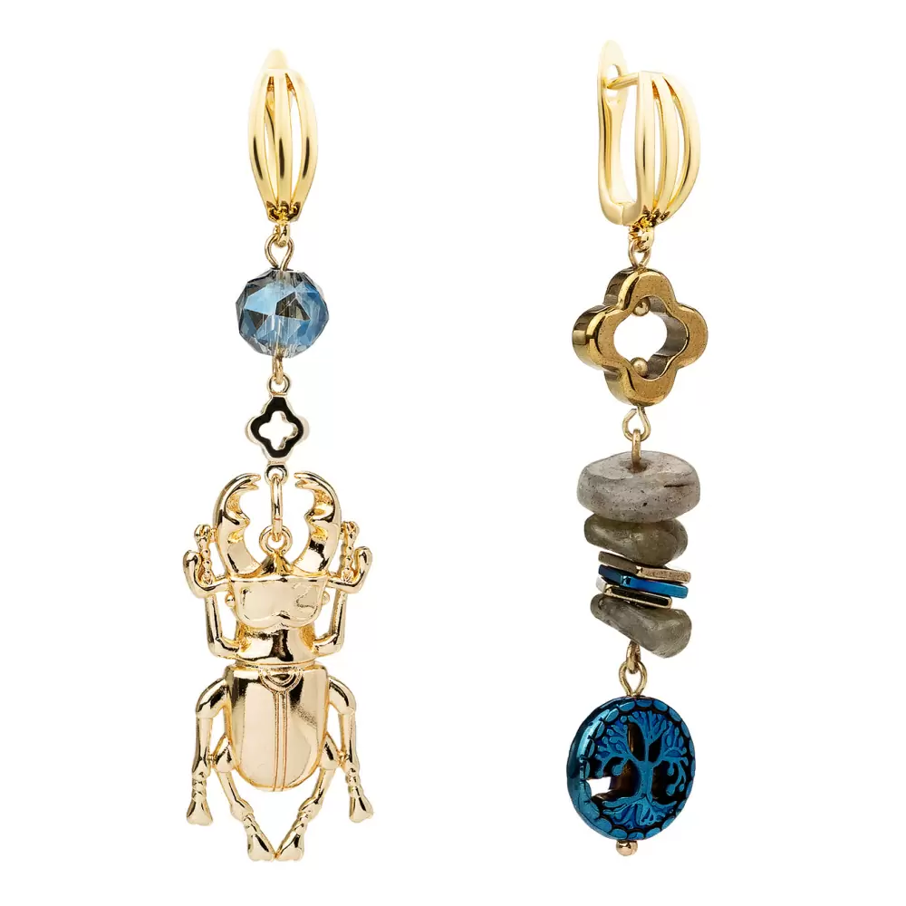 Серьги подвесные с50 гол ювелирный сплав Сказки Гофмана