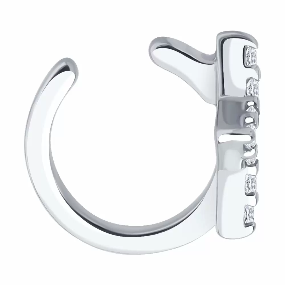 Серьги кафф 94170406 серебро Звезда_1