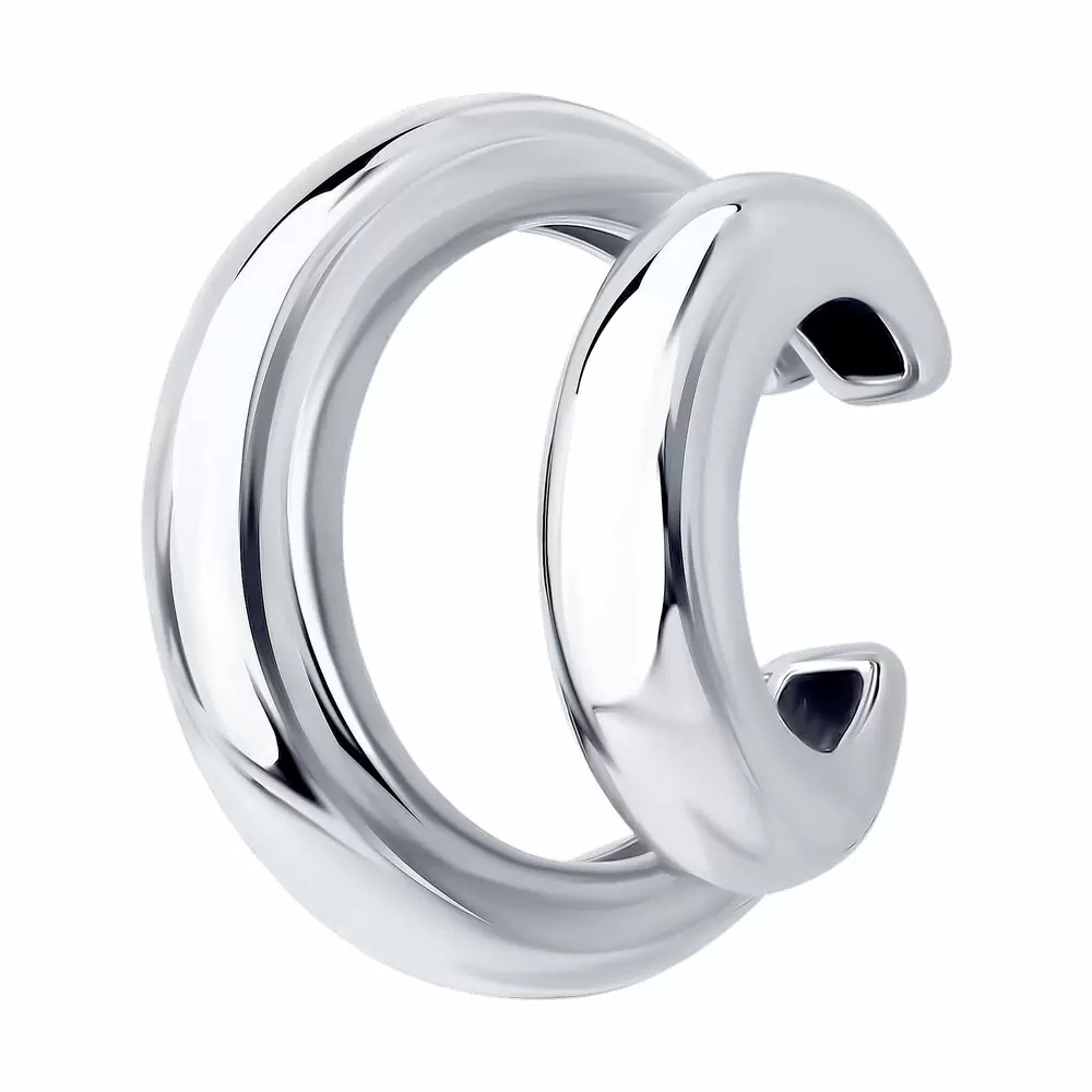 Серьги кафф 94170421 серебро