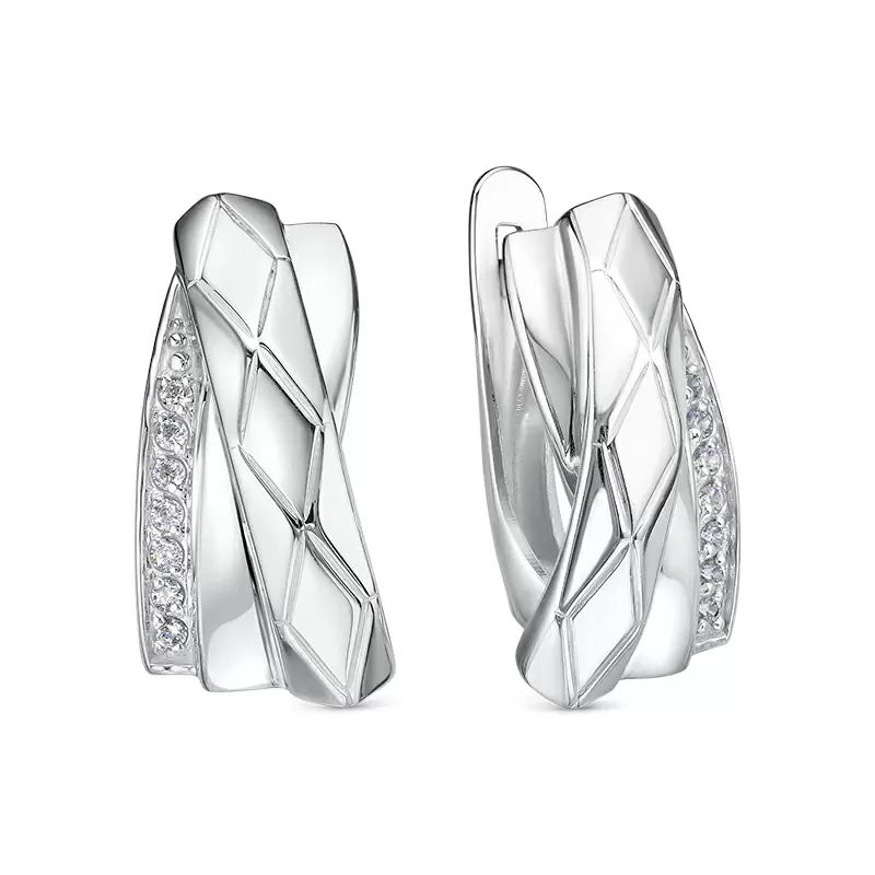 Серьги дорожка с1207363 серебро