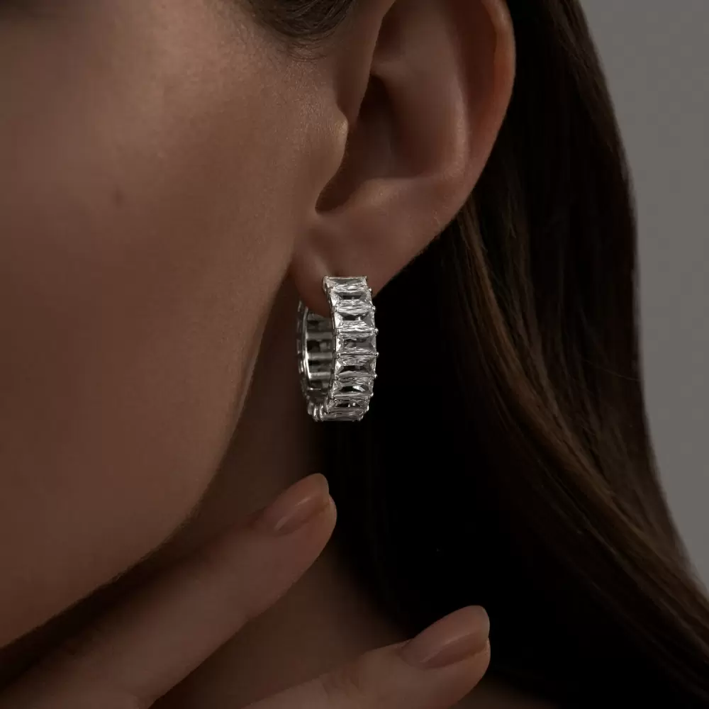Серьги конго 94025316 серебро