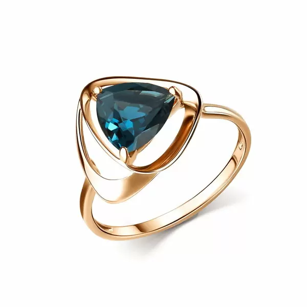 Кольцо один камень 10691399 золото