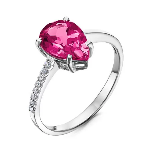 Кольцо один камень К-0276 рбл серебро