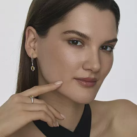 Серьги подвесные 02-4853.00ЦТ-00 серебро