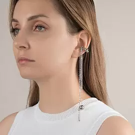 Серьги кафф Kaff004 ювелирный сплав_1