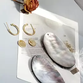 Серьги подвесные SAM767E-Y ювелирный сплав_1