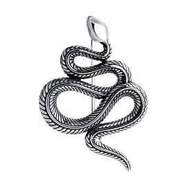 Брошь 95040004 серебро змея