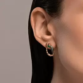 Серьги 727170 золото змея_1