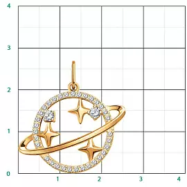 Подвеска 50146 золото Планета_1