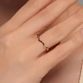 Кольцо 017399 золото Волна_1