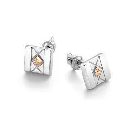 Серьги пусеты 02-4223.000Б-00 серебро Квадрат_1