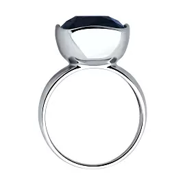 Кольцо один камень 94014184 серебро_1