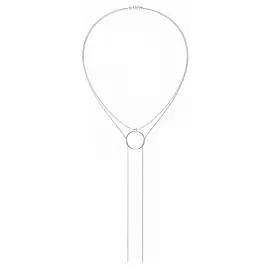 Колье галстук НХ22-2081Ю-3 d0.50 серебро Круг_1