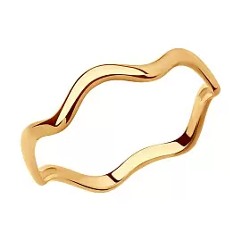 Кольцо 017399 золото Волна_0