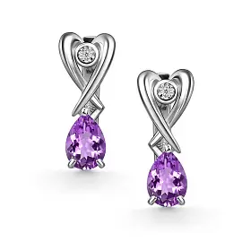 Серьги один камень 02-5026.БРАМ-00 серебро_1