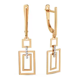 Серьги подвесные 500722-1102 золото Прямоугольник_0