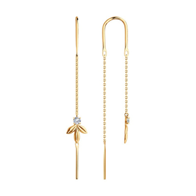 Серьги продевки 0200183 золото