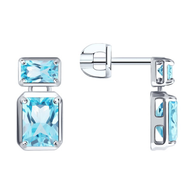 Серьги подвесные 94-322-02395-1 серебро