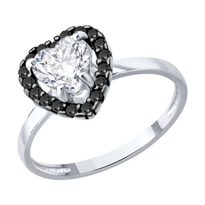 Кольцо 94-110-00122-1 серебро Сердце