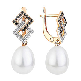 Серьги подвесные 290-1-1311Р золото