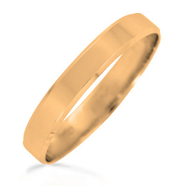 Кольцо обручальное гладкое Т100613928 золото