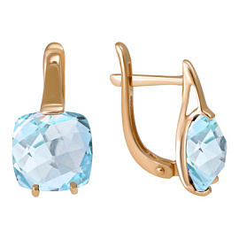 Серьги один камень 21802035 топ золото