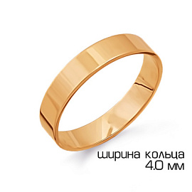 Кольцо обручальное гладкое Т100011469 золото