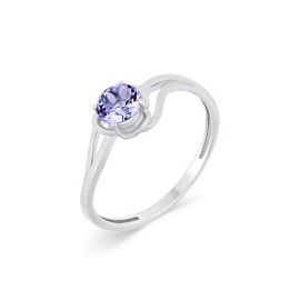 Кольцо один камень 106729-255-0019 серебро
