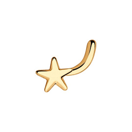 Пирсинг в нос 060052 золото Звезда