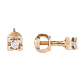 Серьги пусеты 12207-120 золото