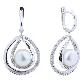 Серьги подвесные 1049412-01150-2S серебро