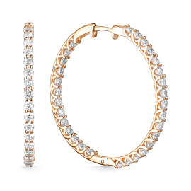 Серьги конго С4972 золото