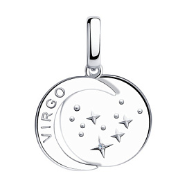 Подвеска знак зодиака 94032629 серебро Дева