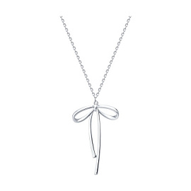 Колье 94071290 серебро бантик