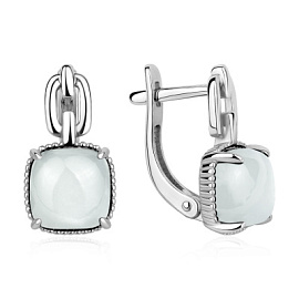 Серьги один камень 2340935738 серебро