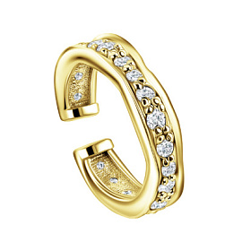 Серьги кафф В01217 серебро Дорожка