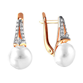 Серьги один камень 290-1-941Р золото