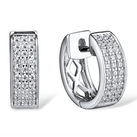 Серьги конго СРС4385Ф серебро