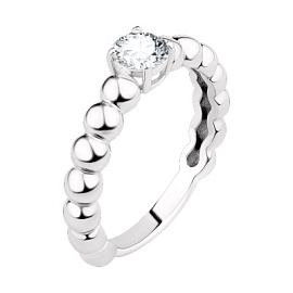 Кольцо один камень 1340205630 серебро