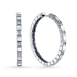 Серьги конго 02-10-0668-41-00 серебро Шопард