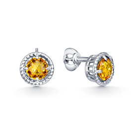 Серьги пусеты 204974-007-0019 серебро