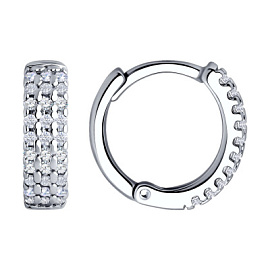 Серьги конго 94026691 серебро