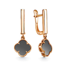 Серьги подвесные 2-6072 золото Ван Клиф