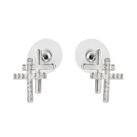 Серьги пусеты 501581230 ювелирный сплав Крест