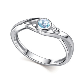 Кольцо 01-4697.БРТБ-00 серебро